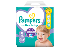 Pampers Active Baby 5, 64 Pieluszek,11kg - 16kg