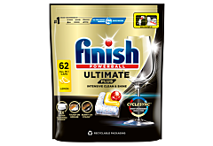 Finish Ultimate Plus Lemon Kapsułki do mycia naczyń w zmywarce 756,4 g (62 sztuki)