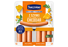 Tarczyński Parówki premium z szynki z serem cheddar 180 g (2 x 90 g)