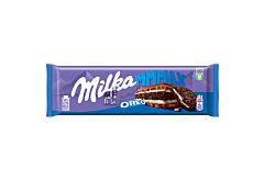 Milka Mmmax Oreo Herbatniki kakaowe i nadzienie mleczne o smaku waniliowym 300 g