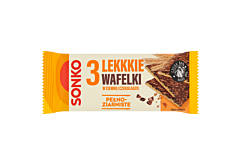 Sonko Lekkie wafelki pełnoziarniste w ciemnej czekoladzie 36 g (3 sztuki)