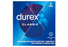 Durex Classic Wyrób medyczny prezerwatywy 3 sztuki