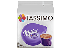 Tassimo Milka Słodzony napój kakaowy w proszku z odtłuszczonym mlekiem w proszku 240 g (8 kapsułek)