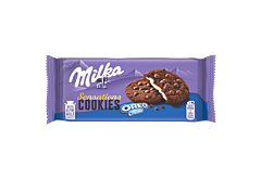 Milka Sensations Cookies Ciastka kakaowe z kawałkami czekolady i nadzieniem o smaku waniliowym 156 g