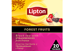 Lipton Czarna herbata z truskawkami z Francji 30 g (20 torebek)