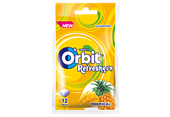 Orbit Refreshers Tropical Bezcukrowa guma do żucia 26 g (12 sztuk)