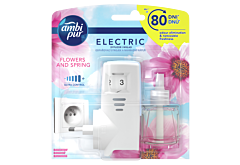 Ambi Pur Flowers & Spring Zestaw startowy do elektrycznego odświeżacza powietrza 20ml