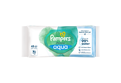 Pampers Harmonie Aqua Chusteczki nawilżane dla dzieci, 1 opakowania = 48 chusteczek