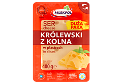 Mlekpol Ser królewski z Kolna w plastrach 400 g