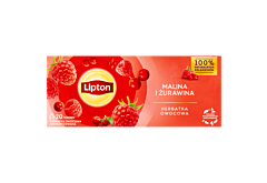 Lipton Herbatka owocowa malina i żurawina 32 g (20 torebek)