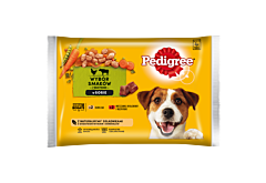 Pedigree Mokra karma dla psów wybór smaków z warzywami w sosie 400 g (4 x 100 g)