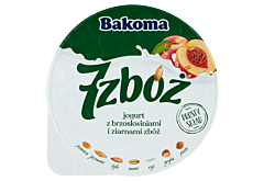 Bakoma 7 zbóż Jogurt z brzoskwiniami i ziarnami zbóż 140 g