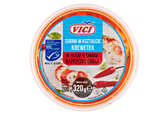 Vici Surimi w kształcie krewetek w oleju o smaku papryczki chilli 320 g