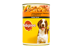 Pedigree z kurczakiem i marchewką w galaretce Karma pełnoporcjowa 400 g