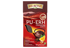 Big-Active Pu-Erh Herbata czerwona o smaku cytrynowym liściasta 100 g