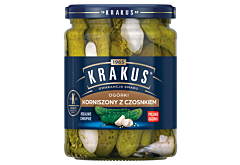 Krakus Ogórki korniszony z czosnkiem 500 g