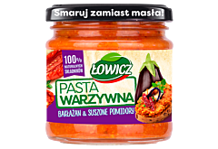 Łowicz Pasta warzywna bakłażan & suszone pomidory 180 g