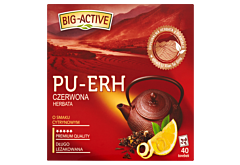 Big-Active Pu-Erh Herbata czerwona o smaku cytrynowym 72 g (40 torebek)