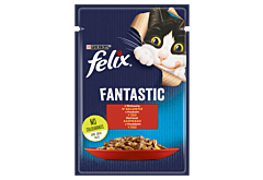 Felix Fantastic Karma dla kotów z wołowiną w galaretce 85 g