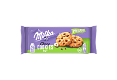 Milka Pieguski Choco Cookies Nut Ciasteczka z kawałkami czekolady mlecznej i orzechami 135 g